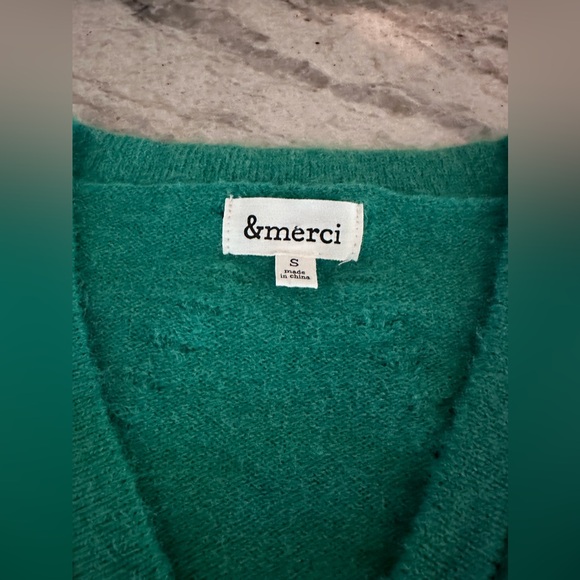 &Merci KELLY GREEN CARDIGAN SZ S - Picture 10 of 10